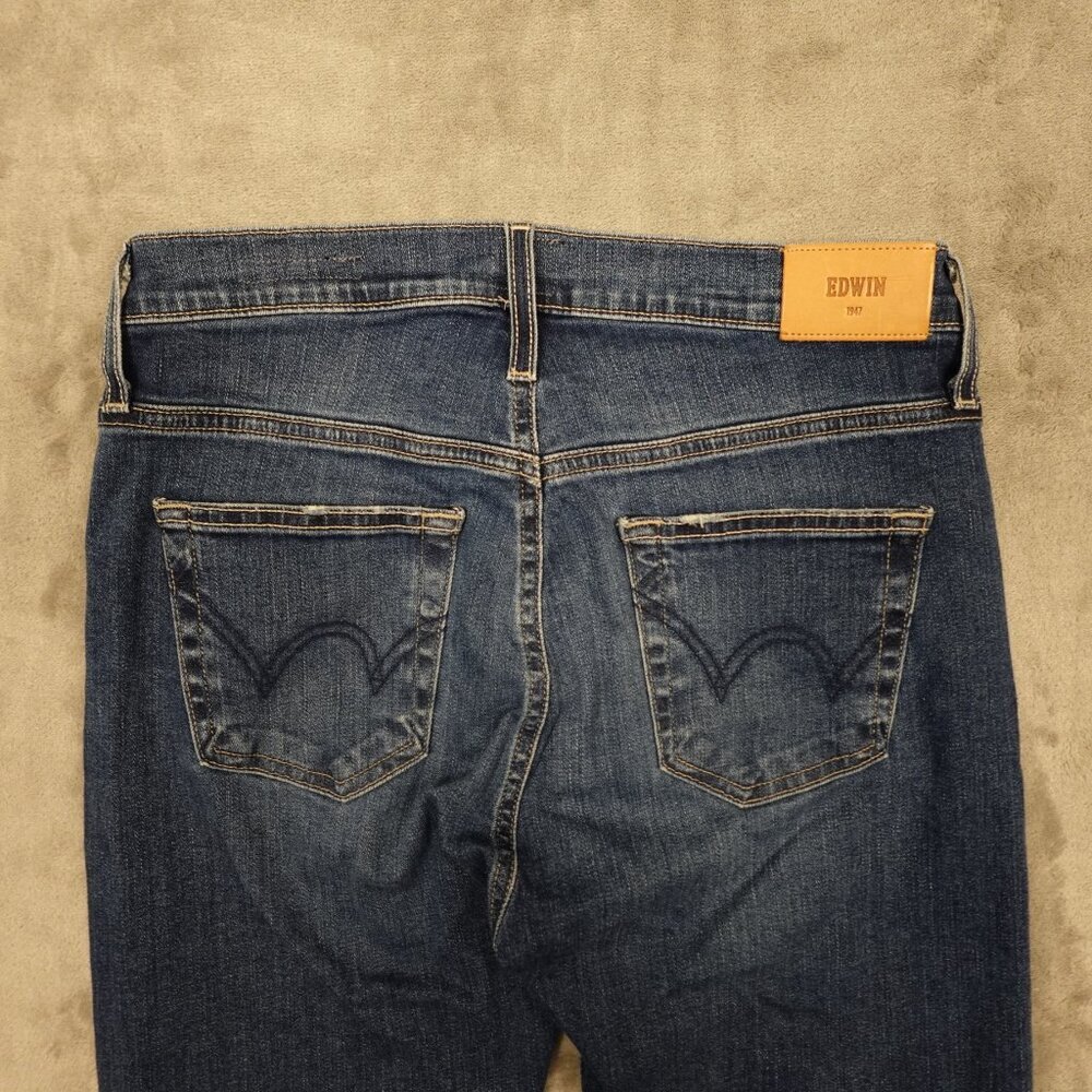 Edwin jeans Elin crop straight women's 26 blue denim NWT - Picture 10 of 13